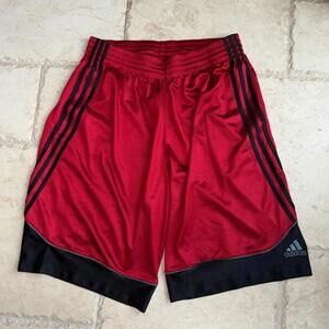 Adidas Red Shimmer Dazzle Hoop Shorts Mens LG VIntage Y2K 90s Rare